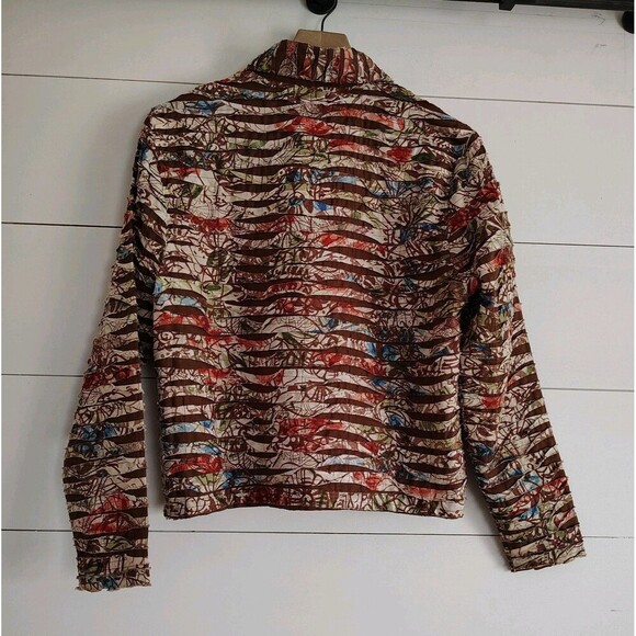 Vtg Lifestyle Rip Stitched Cottagecore Boho Granny Lightweight Jacket Size Small - Picture 2 of 6